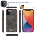 Black 2 in 1 Retro Wallet Removable Magnetic Case for iPhone 12 Pro Max - 4