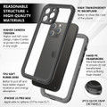 Black Waterproof Dirtproof Shock Proof Case For iPhone 13 Pro Max  - 9