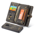 Black Multi-Functional 2 in 1 Zipper Purse Wallet Case For Galaxy S9  - 4