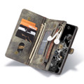 Black  2 in 1 Retro Zipper Wallet Magnetic Case For Galaxy S20 Plus  - 5