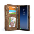 Brown Galaxy S9 Plus CaseMe 11 Card Slot Wallet  Magnetic Case  - 3