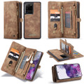 Brown Galaxy S20 Ultra Multi-Functional  Wallet Detachable Magnetic Case - 6