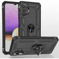 Black Slim Armour 360 Degree Ring Stand Case For Galaxy A32 5G - 4