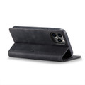 Black iPhone 13 Pro CaseMe Compact Flip Magnetic Wallet Case - 5