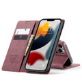 Wine iPhone 13 Pro Max CaseMe Slim 2 Card Slot Classy Wallet Case - 2