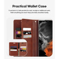Brown Galaxy S22 Ultra Genuine Mercury Mansoor Diary Wallet Case  - 7
