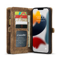Brown Multi-functional 2 in 1 Purse Wallet Magnetic Case For iPhone 13 Pro Max - 1