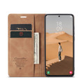 Brown CaseMe Slim 2 Card Slot Classy Wallet Case For Samsung Galaxy S22 Plus - 2