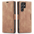 Brown CaseMe Compact Flip Magnetic Wallet Case For Samsung Galaxy S22 Ultra - 4