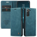 Blue CaseMe Slim Soft Wallet Case Cover For Samsung Galaxy S22 - 6