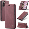 Wine CaseMe Slim Magnetic Classy Wallet Case For Samsung Galaxy S22 - 7