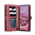 Red Samsung Galaxy S22 Multi-Functional 2 in 1 Zipper Purse Wallet Case - 1