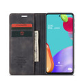 Black CaseMe Slim Magnetic Classy Wallet Case For Galaxy A22 5G - 1