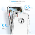 Clear Tough Military Grade Drop Proof Holster Belt Clip For iPhone XS - 6