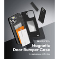 Black Goospery Slim Magnetic Door Credit Card Case For iPhone 13 Pro Max - 6