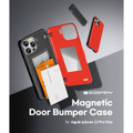 Red Goospery Magnetic Door Bumper Card Holder Case For iPhone 13 Pro Max - 5