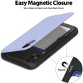 Lilac Mercury Magnetic Door 2 Card  Shock Proof Case For iPhone XR - 2