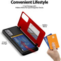 Red Galaxy S20 FE Goospery Slim Magnetic Door Credit Card Case - 5