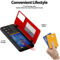 Red Mercury Slim Shock Proof Magnetic Door Case For Galaxy S21 Ultra - 6