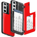 Red Galaxy S22 Goospery Slim Magnetic Door Credit Card Case - 1