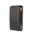 Black 6.5 inch Oppo A74  Universal Vertical Tradies Holster Belt Clip Case  - 1