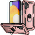 Rose Gold Galaxy A13 Metal 360 Degree Ring Holder Stand Case - 1