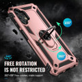 Rose Gold Galaxy A13 Metal 360 Degree Ring Holder Stand Case - 4