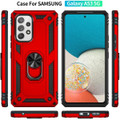 Red Galaxy A53 5G Slim Armour 360 Degree Ring Stand Case - 5