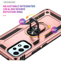 Rose Gold Shock Proof 360 Rotating Metal Ring Stand Case For Galaxy A53 5G - 5