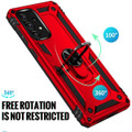 Red Metal Circle 360 Degree Ring Case Cover For Galaxy A73 5G - 2