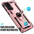 Rose Gold Galaxy A73 5G Metal 360 Degree Ring Holder Stand Case - 2