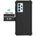 Black Rugged Military Grade Shock Proof Case w/ Holster For Galaxy A33 5G - 2