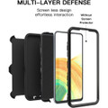 Black Rugged Military Grade Shock Proof Case w/ Holster For Galaxy A33 5G - 3