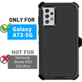 Black Full Body Heavy Duty Holster Case For Galaxy A73 5G - 3