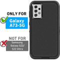 Black Full Body Heavy Duty Defender Case For Galaxy A73 5G - 3