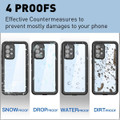 Black Galaxy A33 5G Waterproof Dirtproof Drop Proof Defender Case - 3