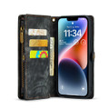 Black iPhone 14 Multi-Functional  Wallet Detachable Magnetic Case - 2