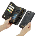 Black iPhone 14 Multi-Functional  Wallet Detachable Magnetic Case - 4