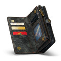 Black iPhone 14 Multi-Functional  Wallet Detachable Magnetic Case - 6