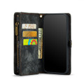 Black iPhone 14 Pro Max Multi-Functional 2 in 1 Zipper Purse Wallet Case - 1