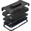 Black Heavy Duty Defender Military Belt Clip Holster Case For iPhone 14 Plus - 6