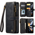 Black CaseMe Galaxy Z Fold4 Multi-functional 2 in 1 Zipper Wallet Case - 1