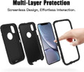 Black Rugged Shock / Drop Protection Defender Case For iPhone XR - 7