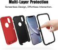 Red Full Body Heavy Duty Defender Case For iPhone XR - 6