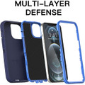 Navy iPhone 12 / 12 Pro Full Body Heavy Duty Defender Case - 3