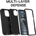 Black Tradies Military Defender Heavy Duty Case For iPhone 13 Pro Max - 5