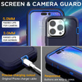 Navy Heavy Duty Defender Military Grade Case For iPhone 14 Pro Max - 4