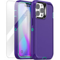 Purple Rugged Full Body Heavy Duty Shock Proof Case For iPhone 14 Pro Max - 1