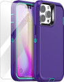 Purple Tradies Heavy Duty Military Defender Case For iPhone 14 Pro - 1