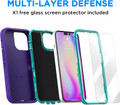 Purple Tradies Heavy Duty Military Defender Case For iPhone 14 Pro - 6